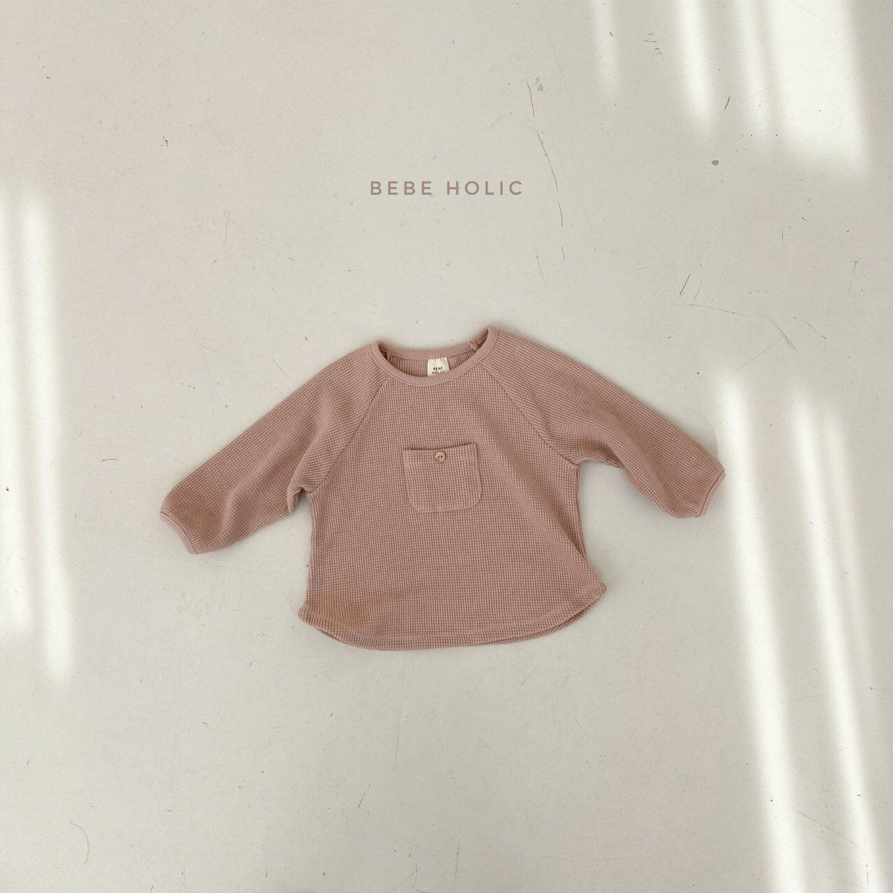 BEBE HOLIC - Korean Children Fashion - #Kfashion4kids - Waffle Pocket Tee - 4