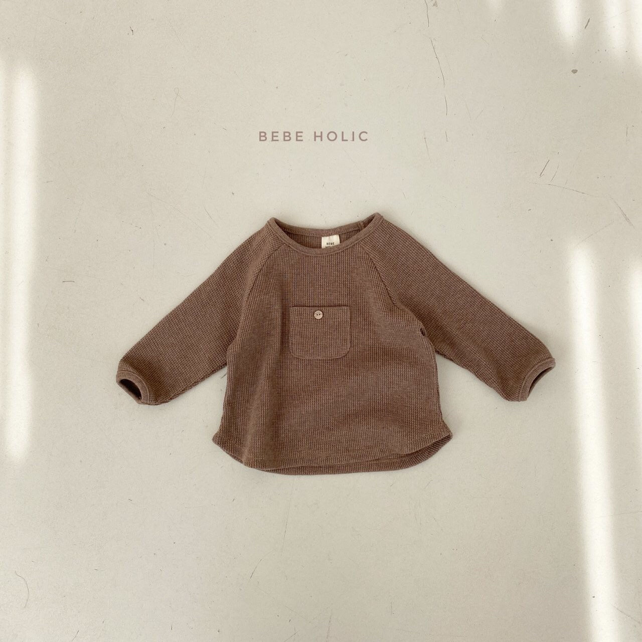 BEBE HOLIC - Korean Children Fashion - #Kfashion4kids - Waffle Pocket Tee - 5