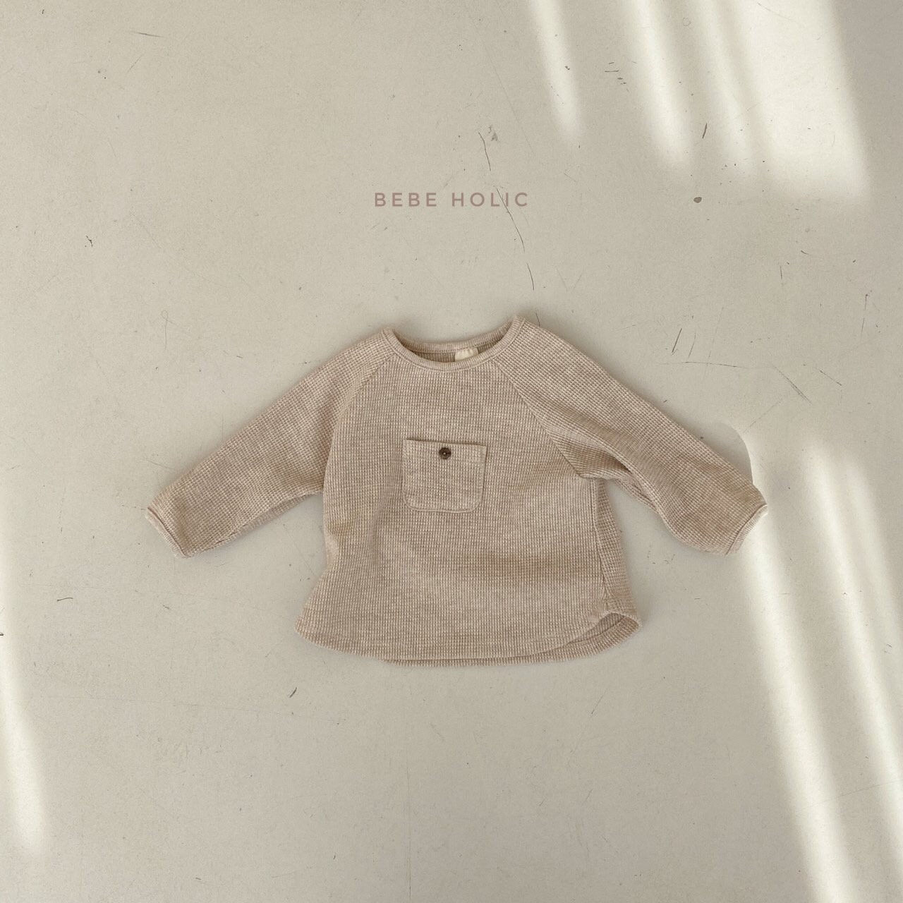 BEBE HOLIC - Korean Children Fashion - #Kfashion4kids - Waffle Pocket Tee - 6