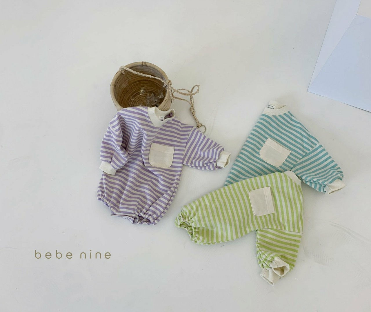 BEBE NINE - Korean Children Fashion - #Kfashion4kids - Candy Stripe Bodysuit - 4