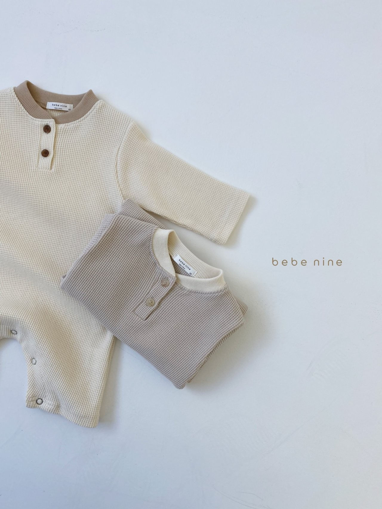 BEBE NINE - Korean Children Fashion - #Kfashion4kids - Butter Waffle Bodysuit - 5
