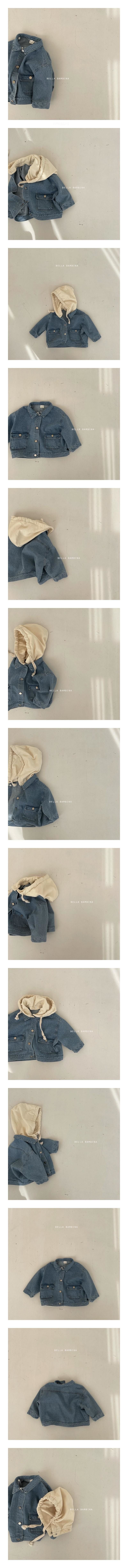 BELLA BAMBINA - Korean Children Fashion - #Kfashion4kids - Hood Denim Jacket