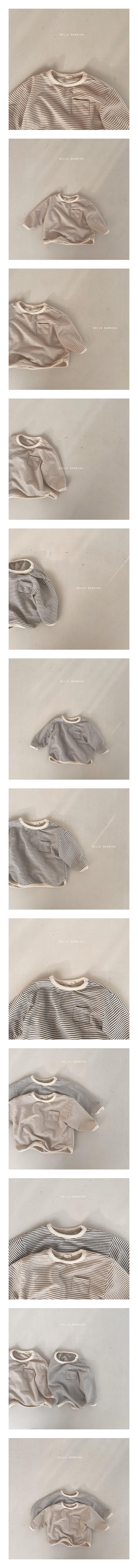 BELLA BAMBINA - Korean Children Fashion - #Kfashion4kids - Stripe Bambam Piping Tee