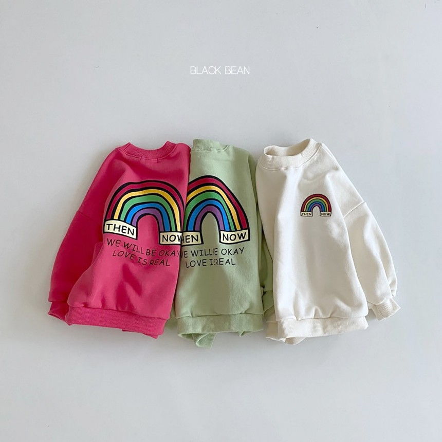BLACK BEAN - Korean Children Fashion - #Kfashion4kids - Rainbow Sweatshirt