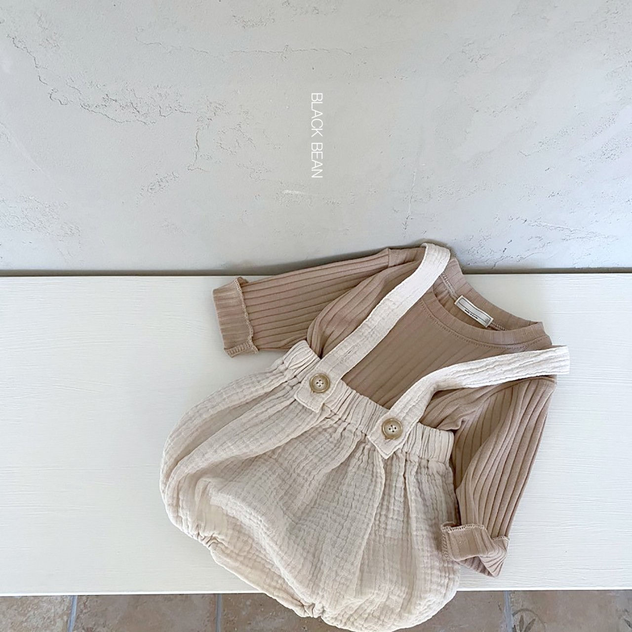 BLACK BEAN - Korean Children Fashion - #Kfashion4kids - Cloud Suspender Top Bloomer Set - 5