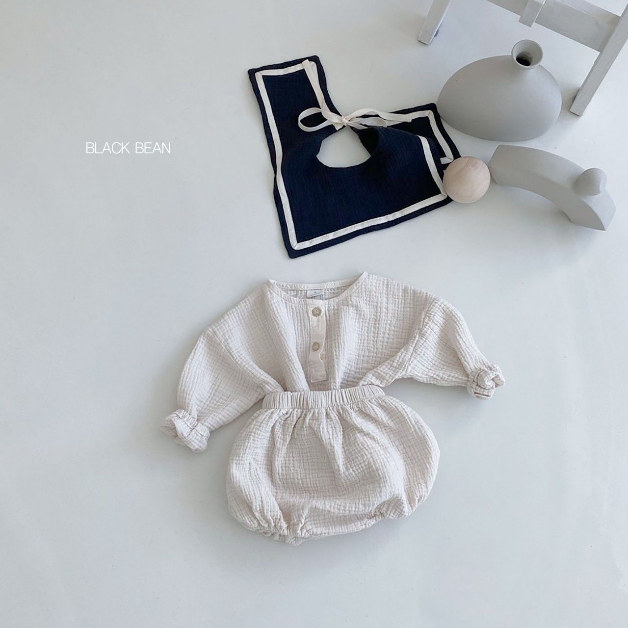 BLACK BEAN - Korean Children Fashion - #Kfashion4kids - Blooming Bebe Top Bloomer Set - 5