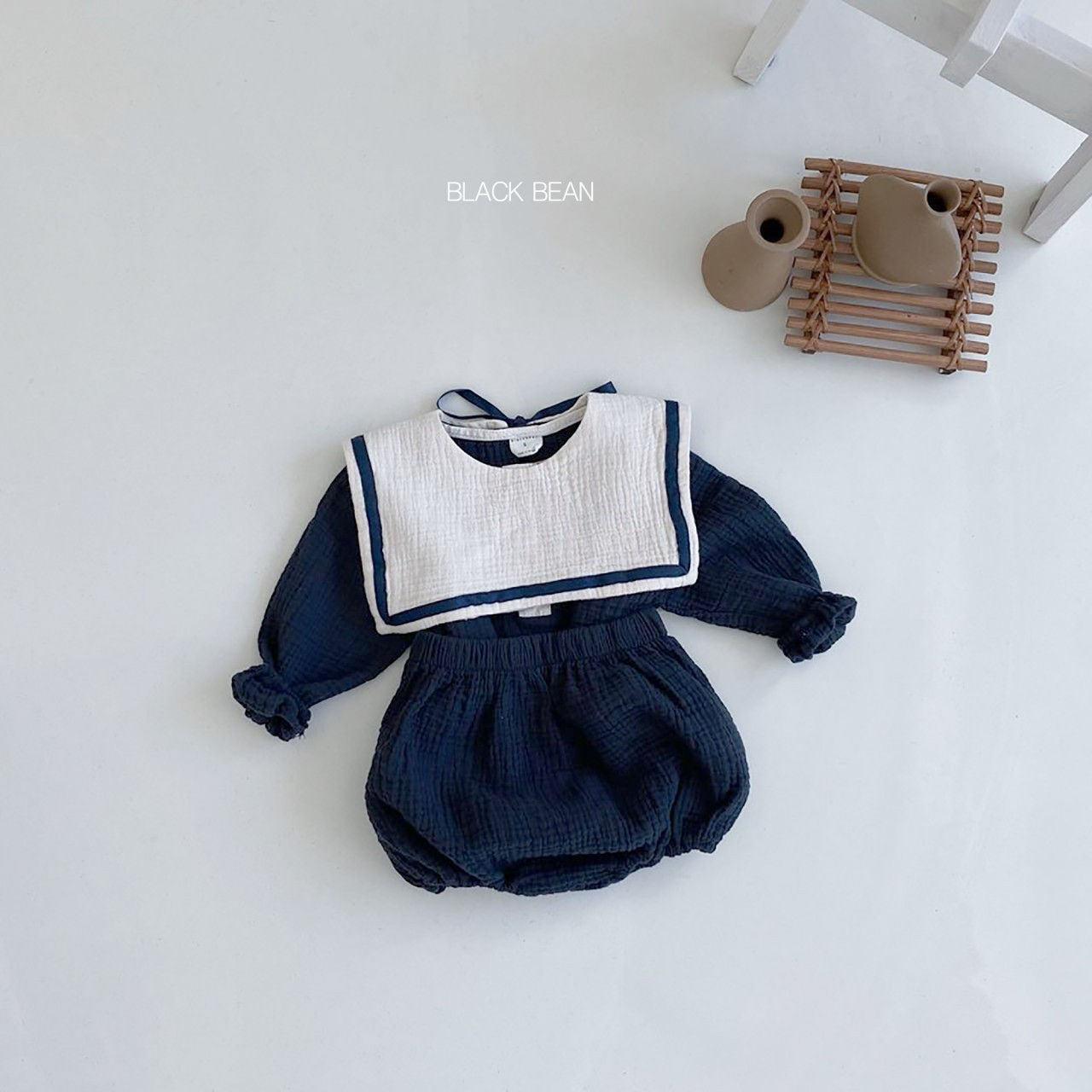 BLACK BEAN - Korean Children Fashion - #Kfashion4kids - Blooming Bebe Top Bloomer Set - 6