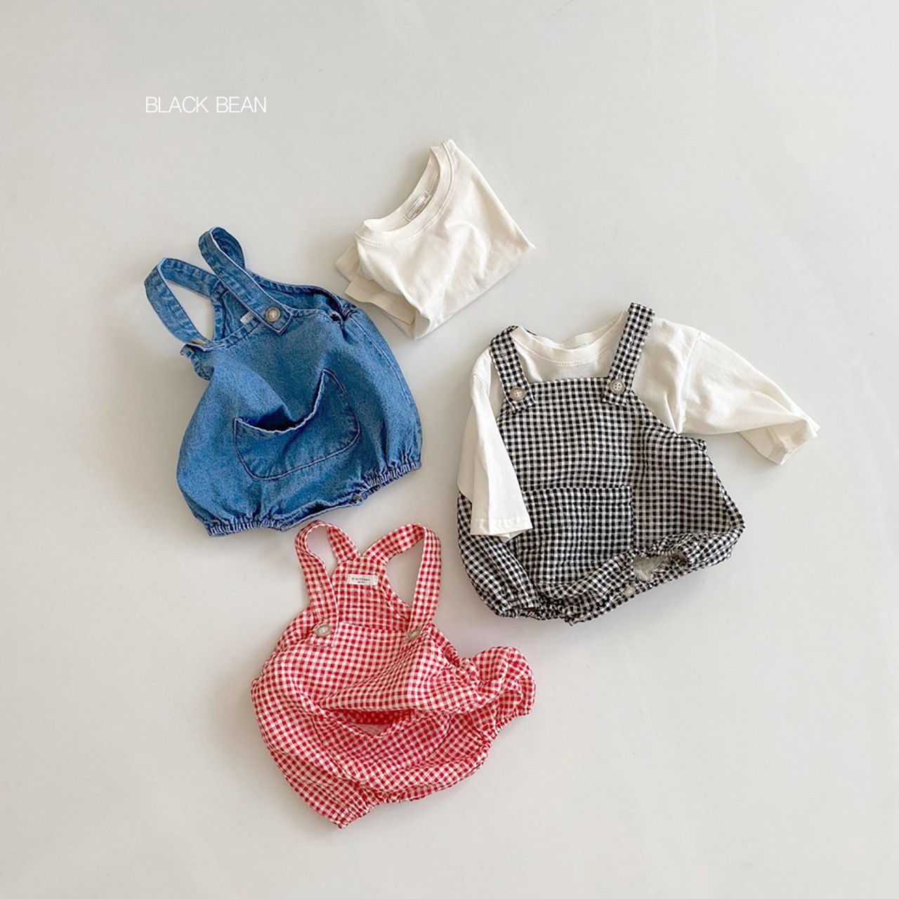 BLACK BEAN - Korean Children Fashion - #Kfashion4kids - Anny Suspender Tee Bloomer Set