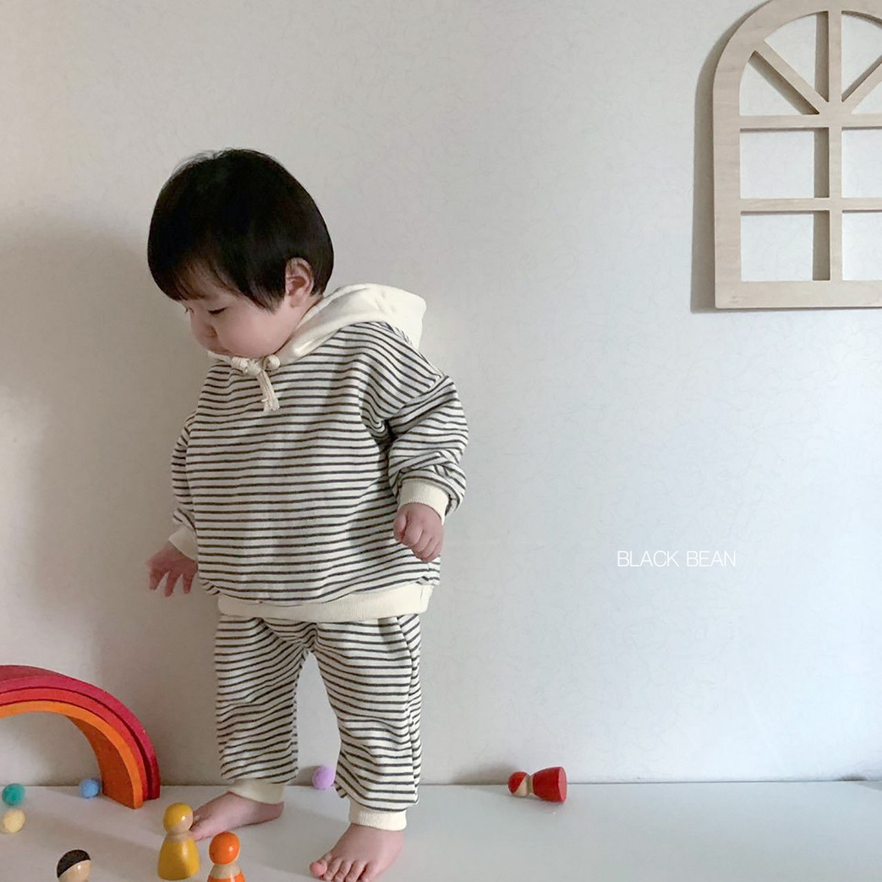 BLACK BEAN - Korean Children Fashion - #Kfashion4kids - Bebe Crayon Top Bottom Set - 9