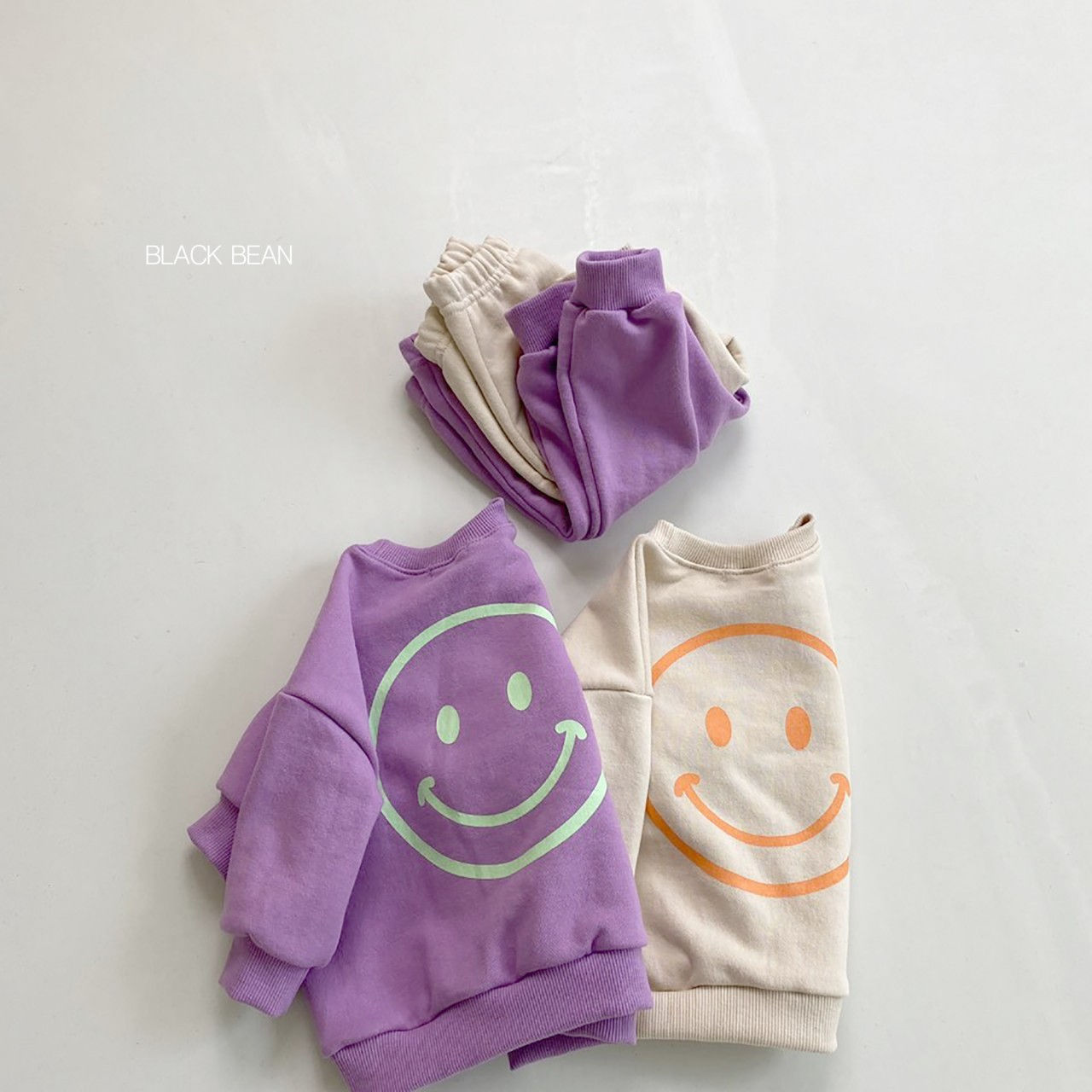 BLACK BEAN - Korean Children Fashion - #Kfashion4kids - Bebe Hi Top Bottom Set