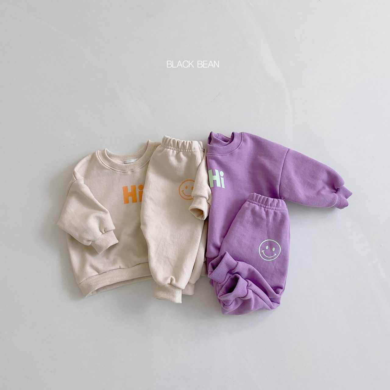 BLACK BEAN - Korean Children Fashion - #Kfashion4kids - Bebe Hi Top Bottom Set - 2