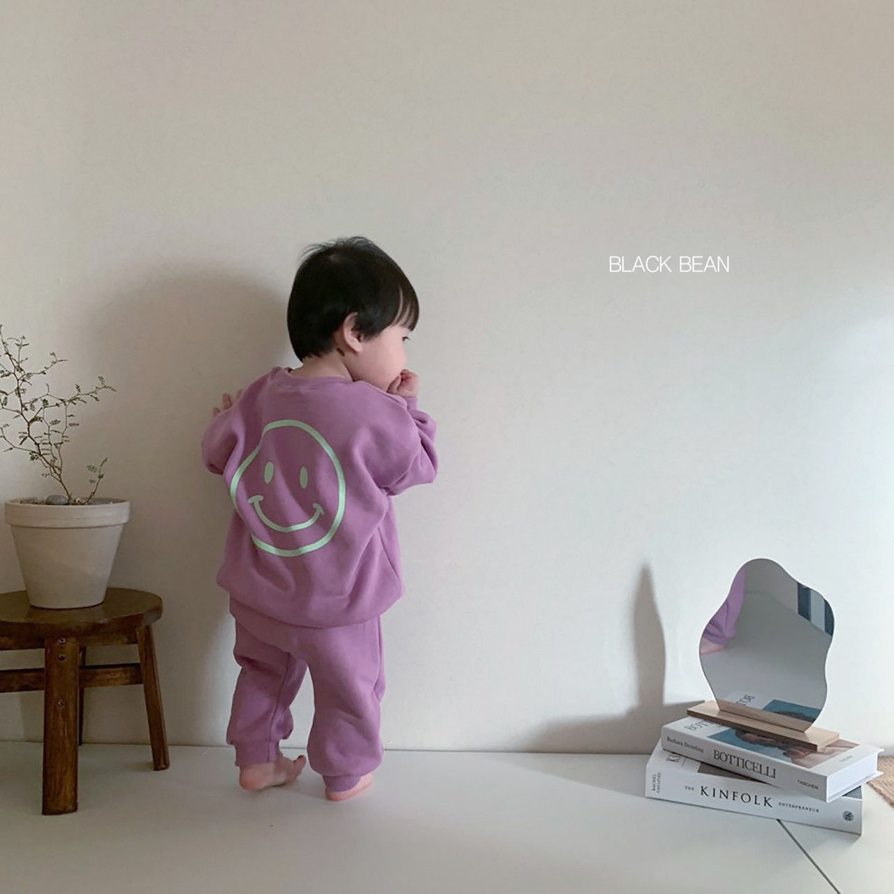 BLACK BEAN - Korean Children Fashion - #Kfashion4kids - Bebe Hi Top Bottom Set - 4