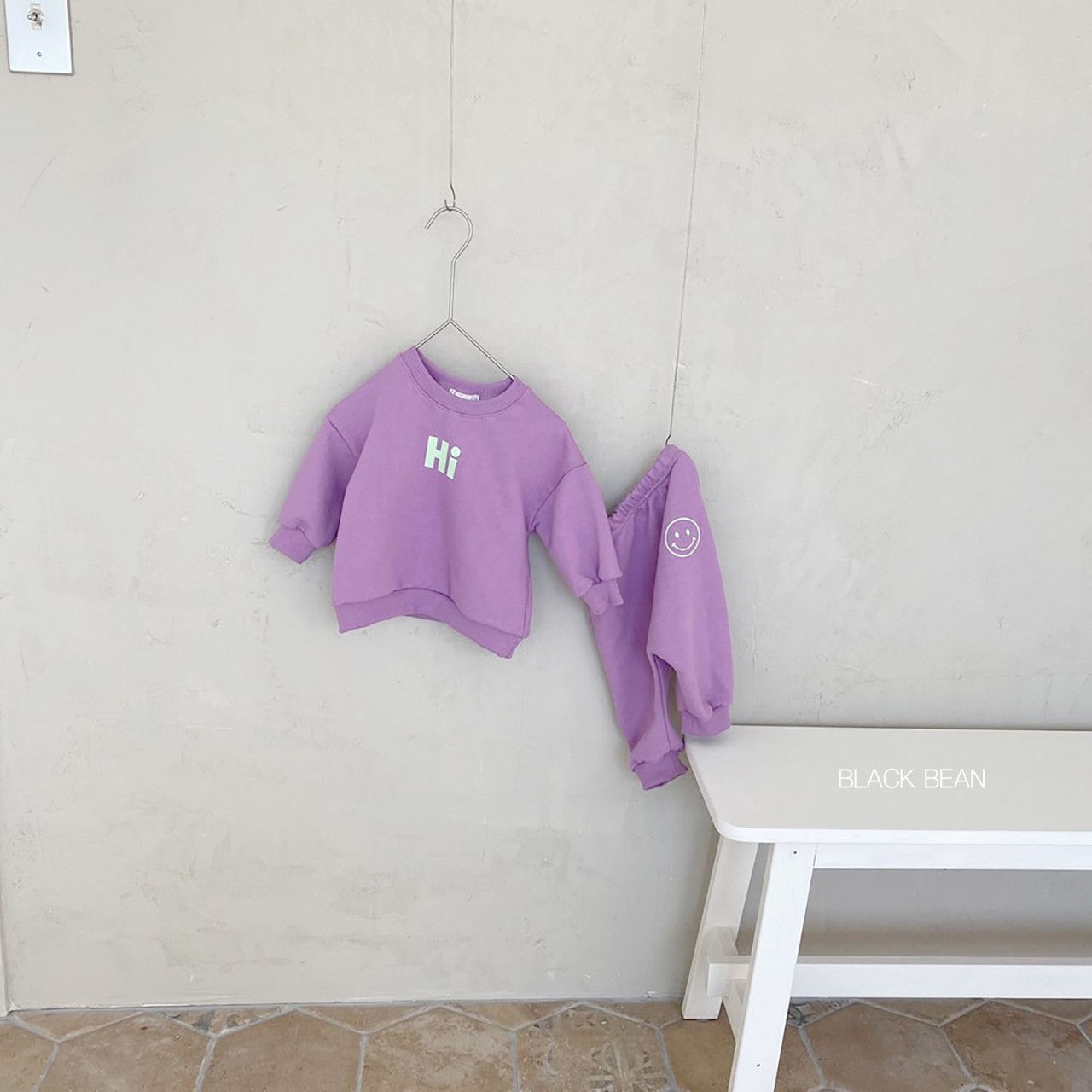 BLACK BEAN - Korean Children Fashion - #Kfashion4kids - Bebe Hi Top Bottom Set - 9