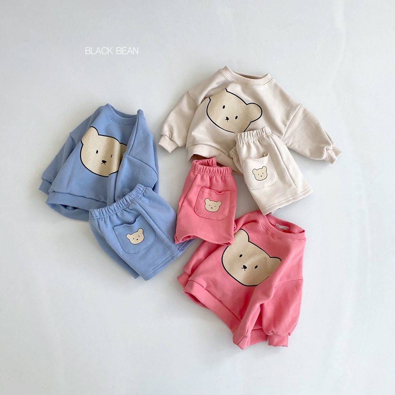 BLACK BEAN - Korean Children Fashion - #Kfashion4kids - Honey Bebe Top Bottom Set
