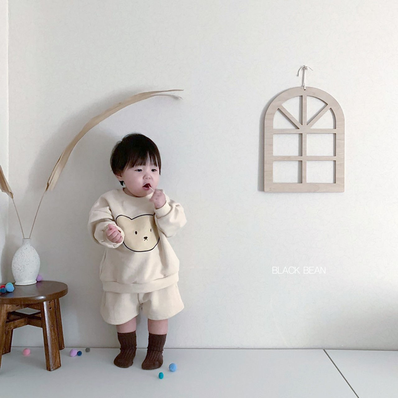 BLACK BEAN - Korean Children Fashion - #Kfashion4kids - Honey Bebe Top Bottom Set - 5