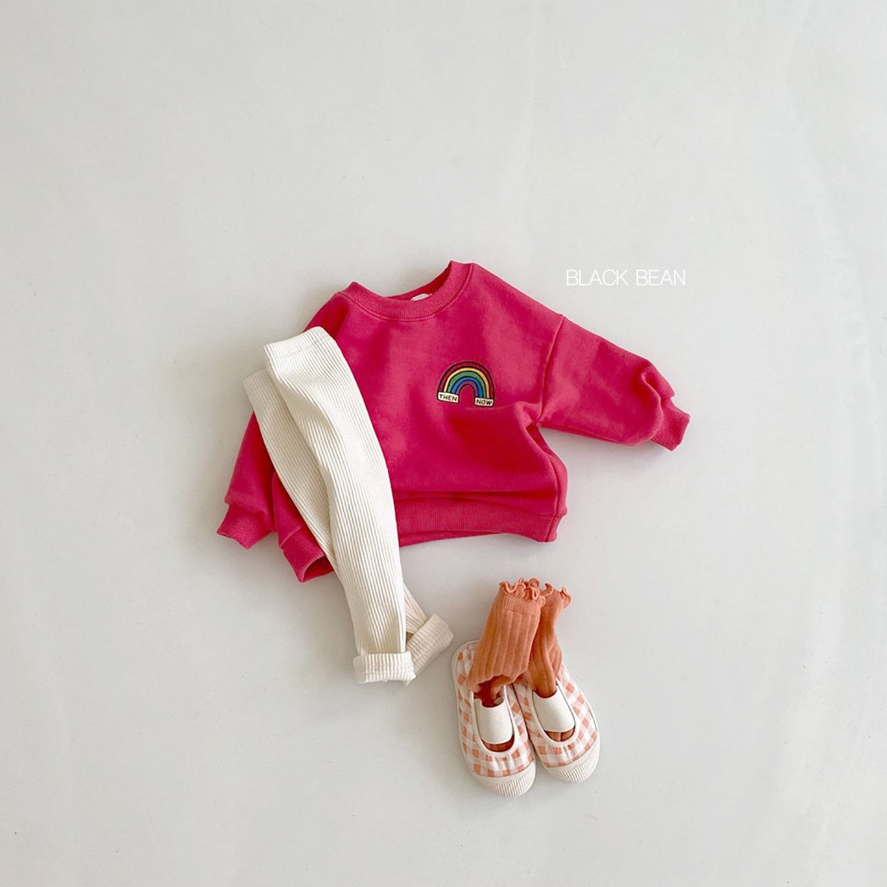 BLACK BEAN - Korean Children Fashion - #Kfashion4kids - Rainbow Bebe Top Bottom Set - 11