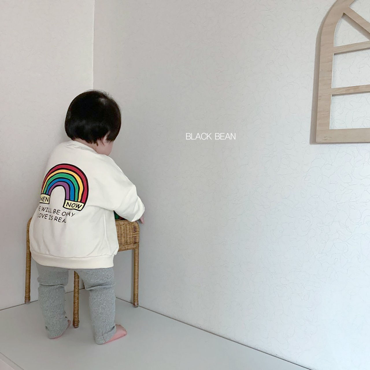BLACK BEAN - Korean Children Fashion - #Kfashion4kids - Rainbow Bebe Top Bottom Set - 4