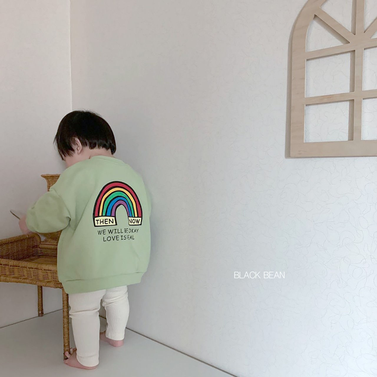 BLACK BEAN - Korean Children Fashion - #Kfashion4kids - Rainbow Bebe Top Bottom Set - 8