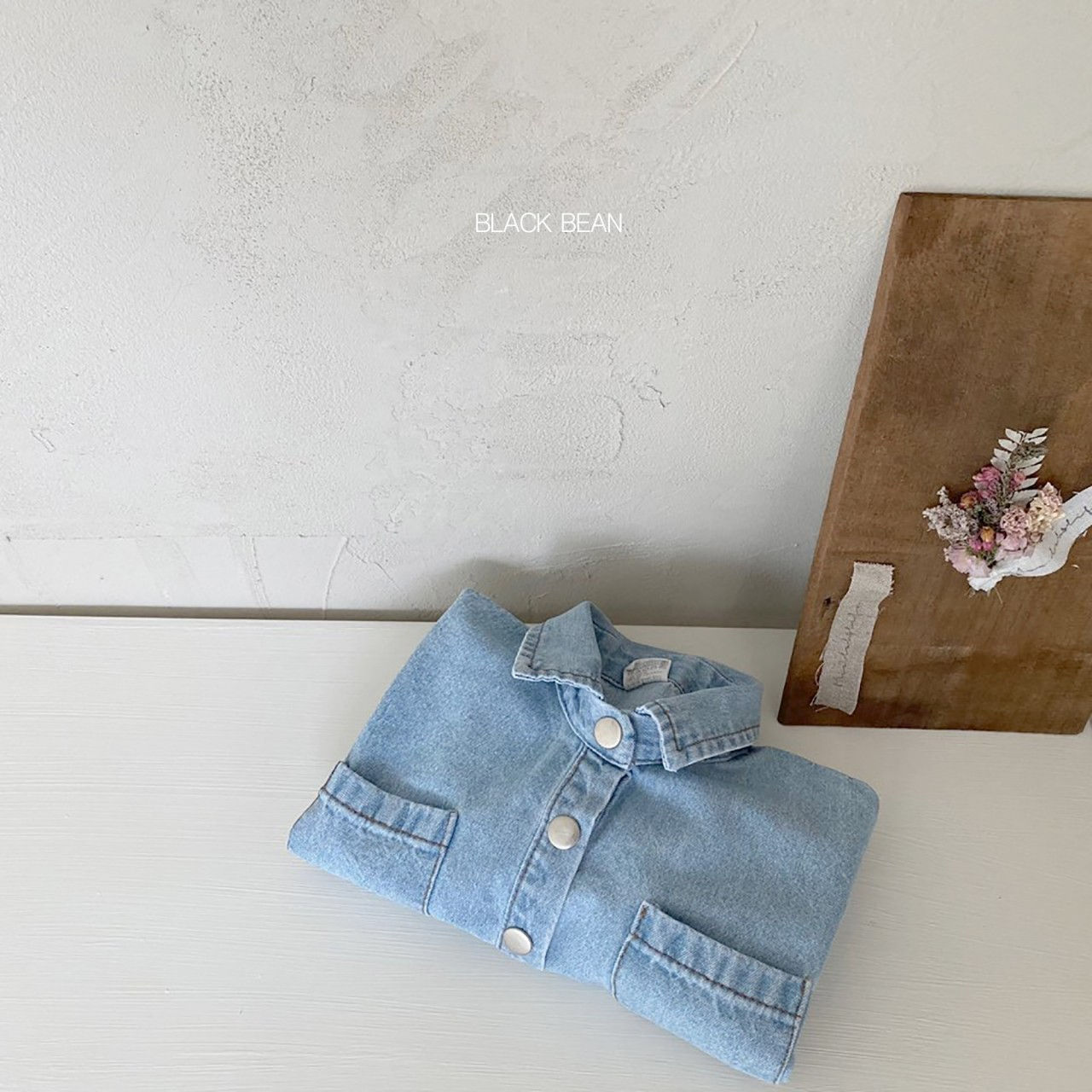 BLACK BEAN - Korean Children Fashion - #Kfashion4kids - Pocket Denim Bodysuit - 2