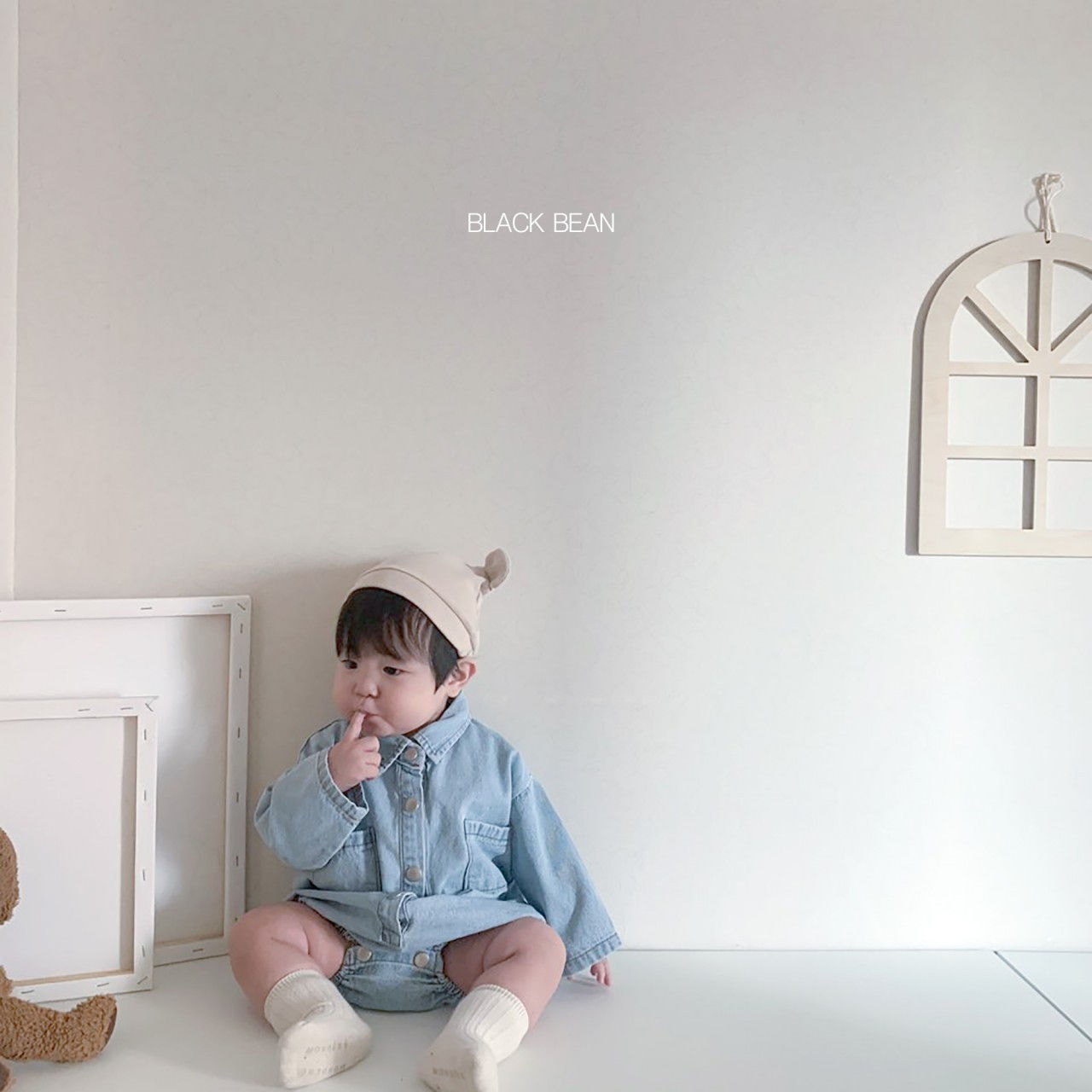 BLACK BEAN - Korean Children Fashion - #Kfashion4kids - Pocket Denim Bodysuit - 7