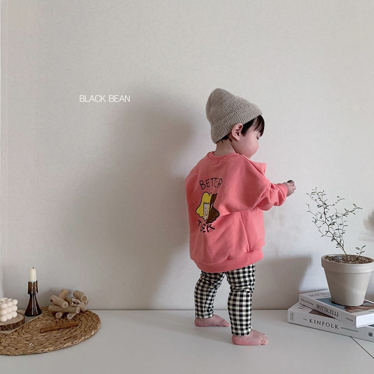 BLACK BEAN - Korean Children Fashion - #Kfashion4kids - Together Bebe Top Bottom Set - 2