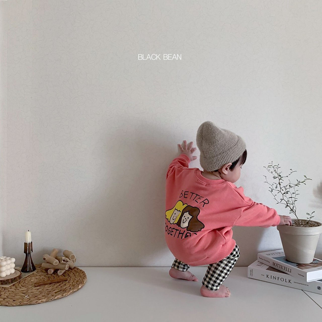 BLACK BEAN - Korean Children Fashion - #Kfashion4kids - Together Bebe Top Bottom Set - 4