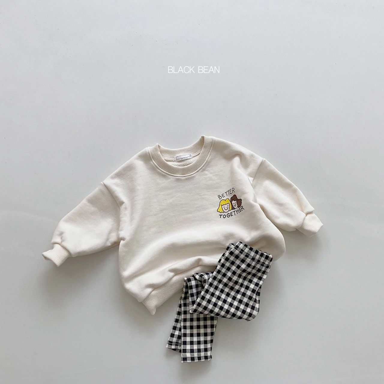 BLACK BEAN - Korean Children Fashion - #Kfashion4kids - Together Bebe Top Bottom Set - 6