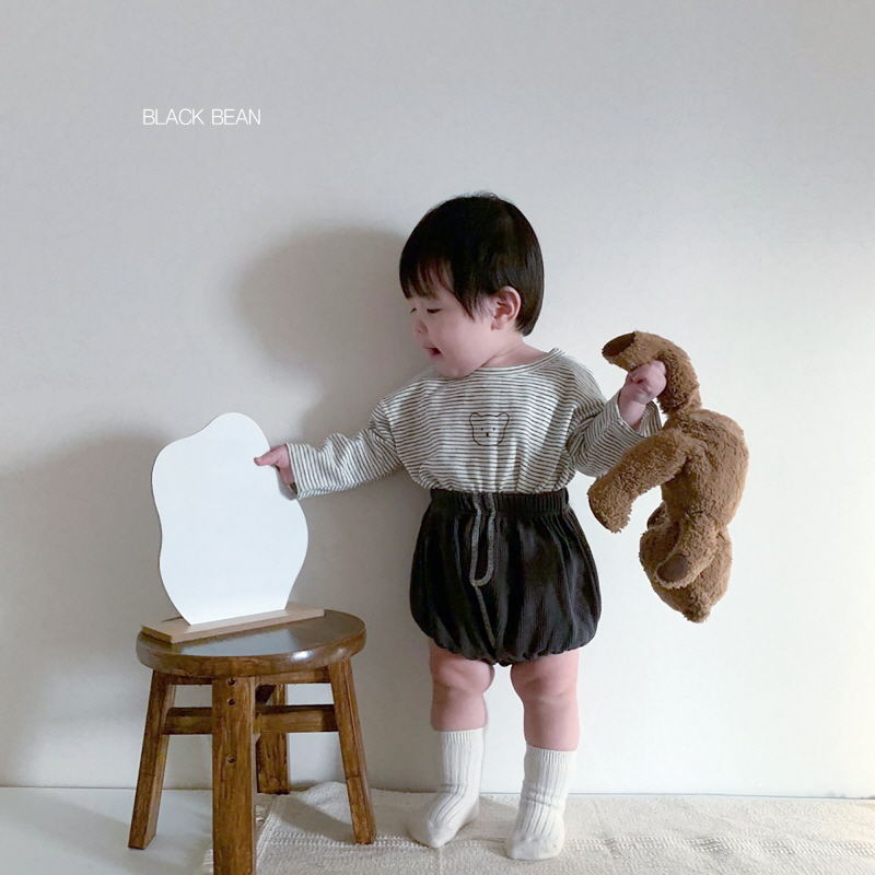BLACK BEAN - Korean Children Fashion - #Kfashion4kids - Bebe Waffle Top Bloomer Set - 11