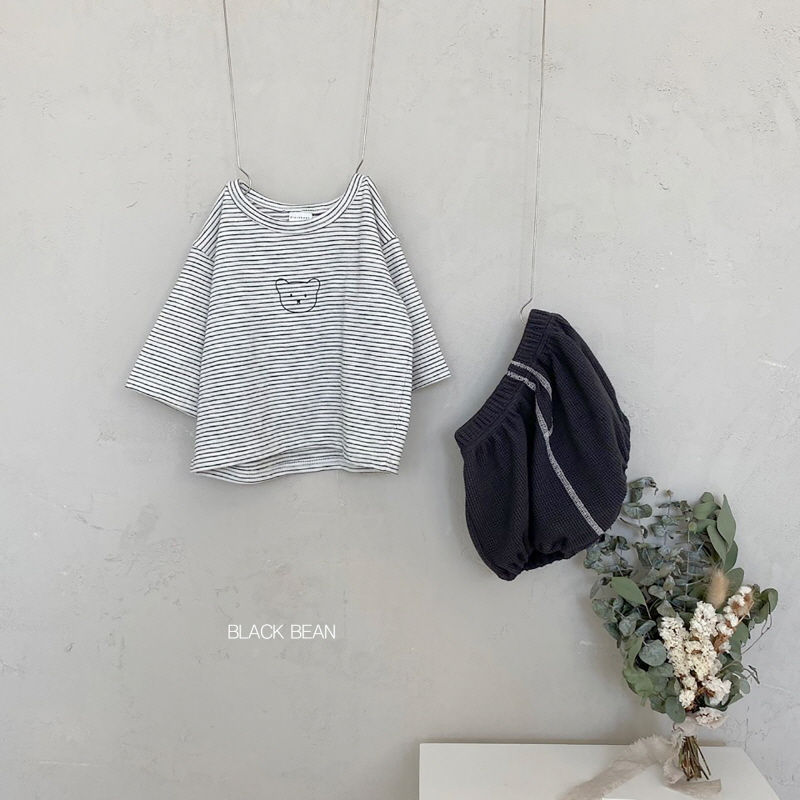 BLACK BEAN - Korean Children Fashion - #Kfashion4kids - Bebe Waffle Top Bloomer Set - 5