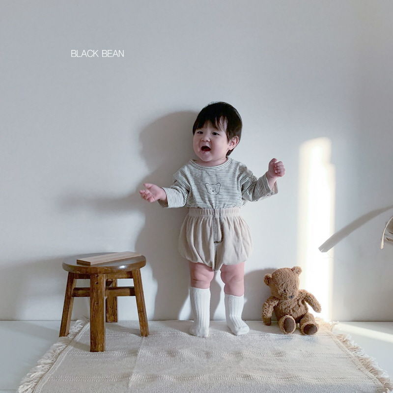 BLACK BEAN - Korean Children Fashion - #Kfashion4kids - Bebe Waffle Top Bloomer Set - 9