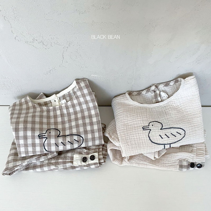 BLACK BEAN - Korean Children Fashion - #Kfashion4kids - Bian Top Bottom Set - 2