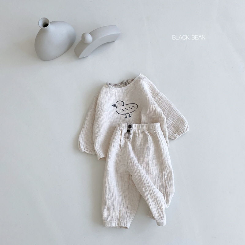 BLACK BEAN - Korean Children Fashion - #Kfashion4kids - Bian Top Bottom Set - 5