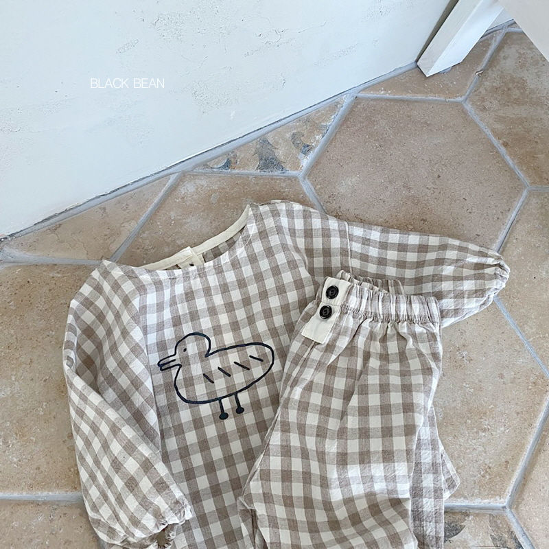 BLACK BEAN - Korean Children Fashion - #Kfashion4kids - Bian Top Bottom Set - 6