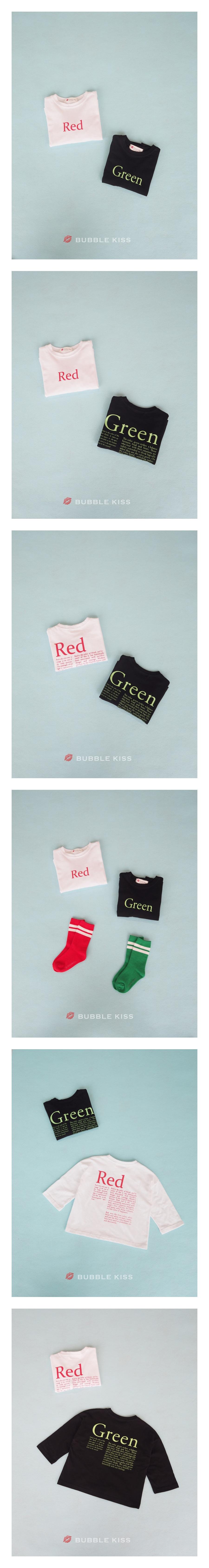 BUBBLE KISS - Korean Children Fashion - #Kfashion4kids - Color Lettering Tee