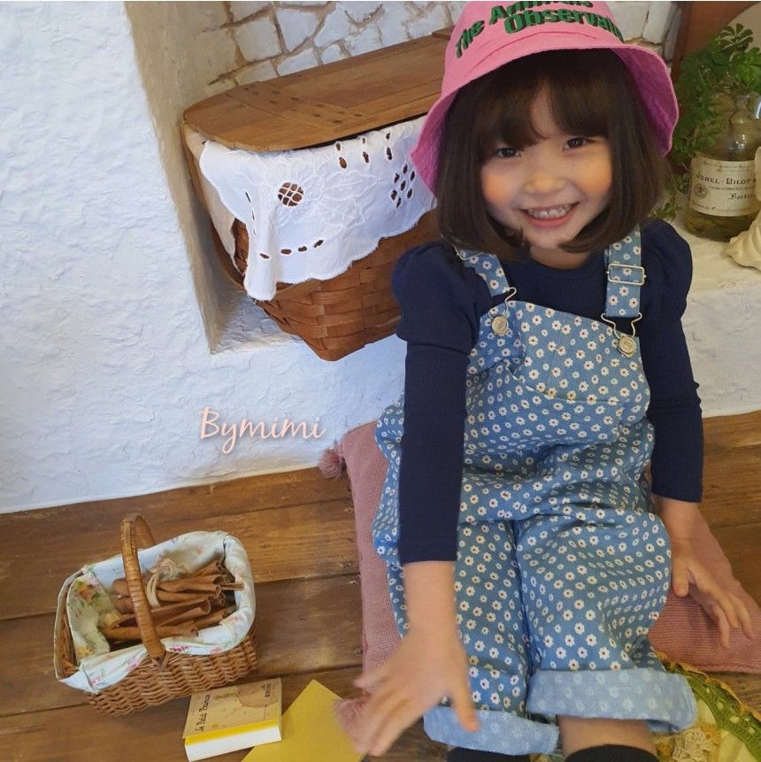 BYMIMI - Korean Children Fashion - #Kfashion4kids - Flower Suspender Pants