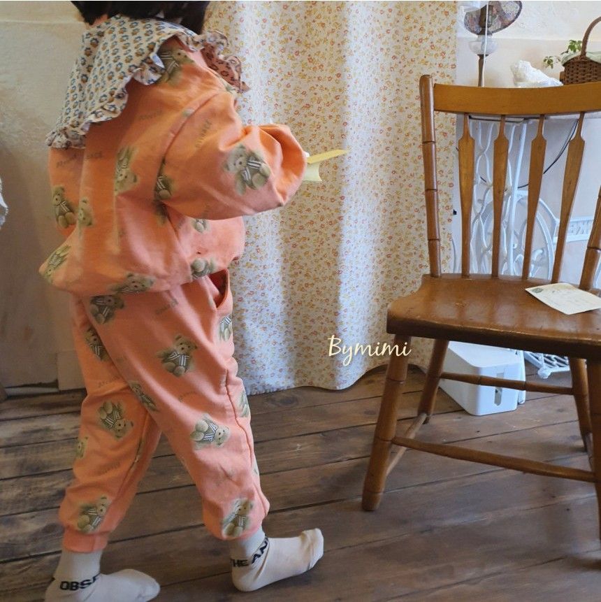 BYMIMI - Korean Children Fashion - #Kfashion4kids - Bear Top Bottom Set
