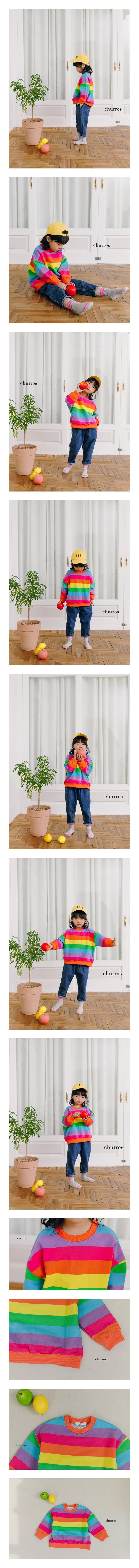 CHURROS - Korean Children Fashion - #Kfashion4kids - Rainbow Sweatshirt