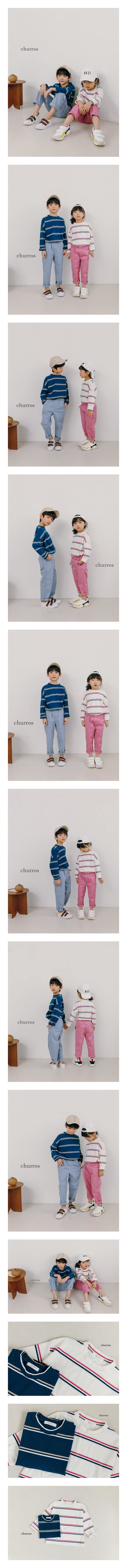 CHURROS - Korean Children Fashion - #Kfashion4kids - 3 Stripes Tee