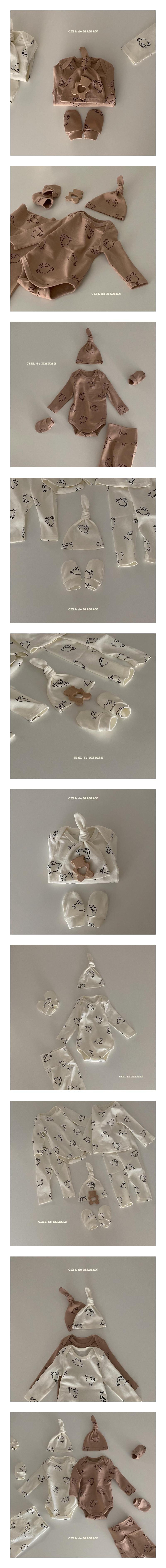 CIEL DE MAMAN - Korean Children Fashion - #Kfashion4kids - Bear Romper with Hat & Leggings