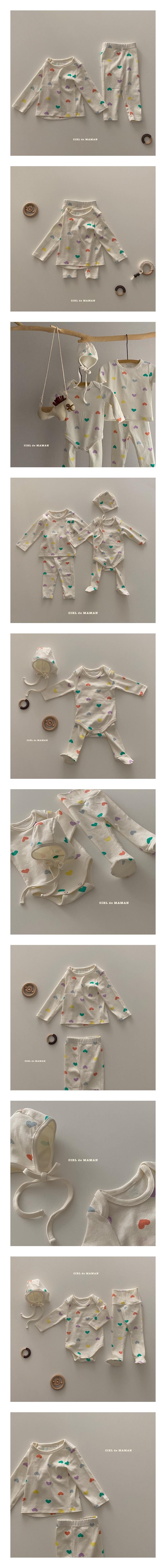 CIEL DE MAMAN - Korean Children Fashion - #Kfashion4kids - Sweet Heart Easywear