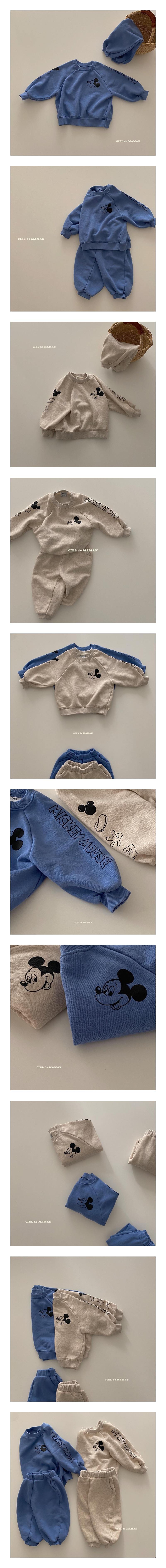 CIEL DE MAMAN - Korean Children Fashion - #Kfashion4kids - Disney Raglan Top Bottom Set