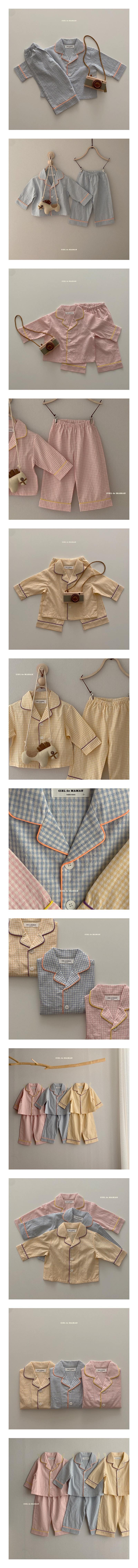 CIEL DE MAMAN - Korean Children Fashion - #Kfashion4kids - Check Pajamas