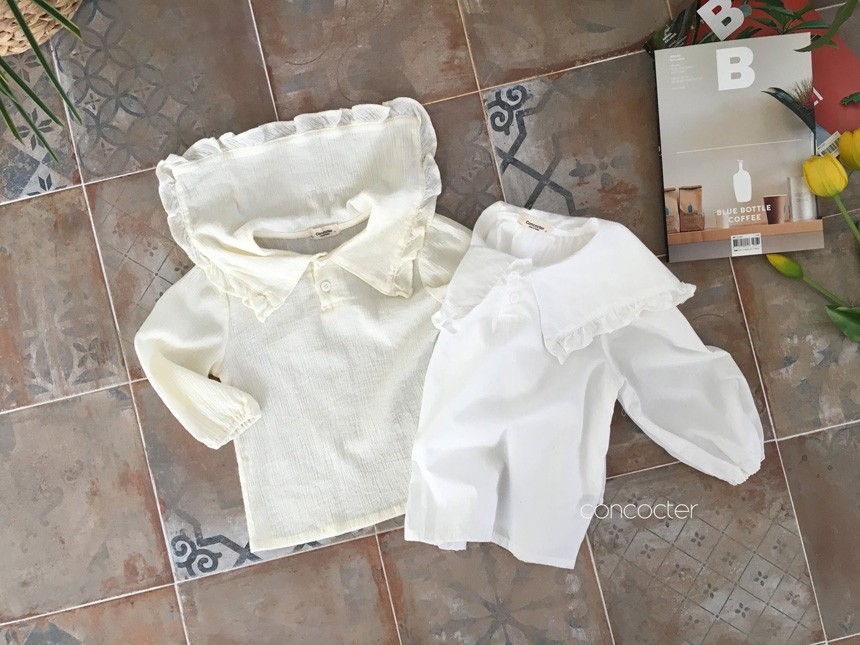 CONCOCTER - Korean Children Fashion - #Kfashion4kids - Frill Collar Blouse