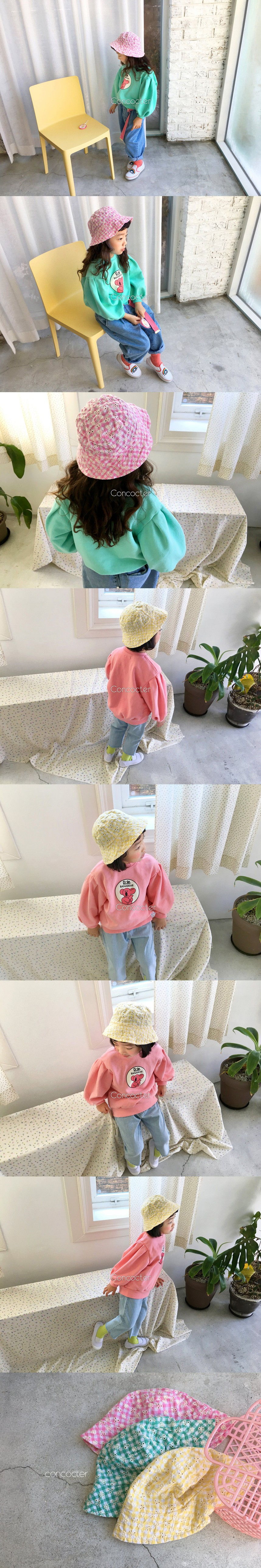 CONCOCTER - Korean Children Fashion - #Kfashion4kids - Flower Embroidery Bucket Hat - 2