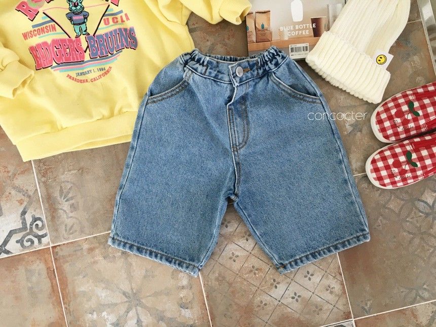 CONCOCTER - Korean Children Fashion - #Kfashion4kids - Tongtong Midi Denim Pants