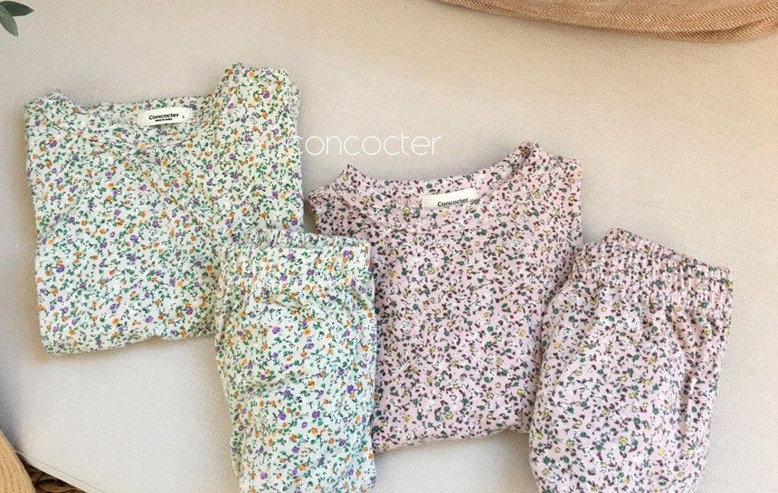 CONCOCTER - Korean Children Fashion - #Kfashion4kids - Flower Print Loungwear