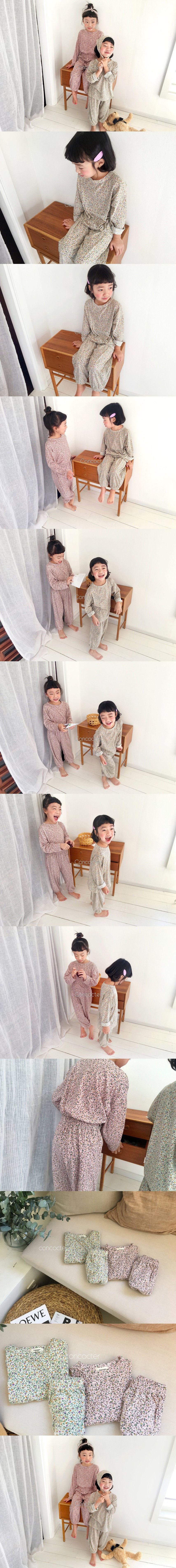 CONCOCTER - Korean Children Fashion - #Kfashion4kids - Flower Print Loungwear - 2