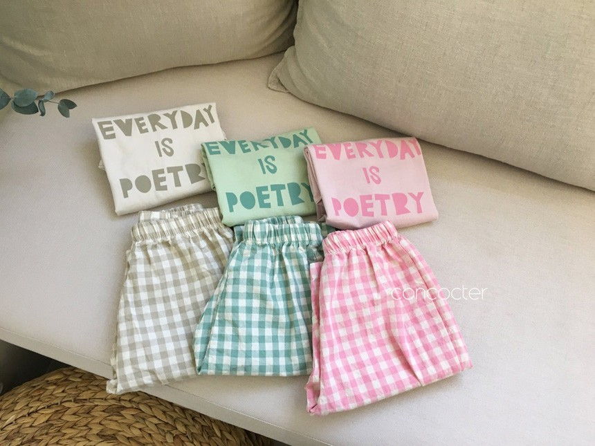 CONCOCTER - Korean Children Fashion - #Kfashion4kids - Check Loungwear