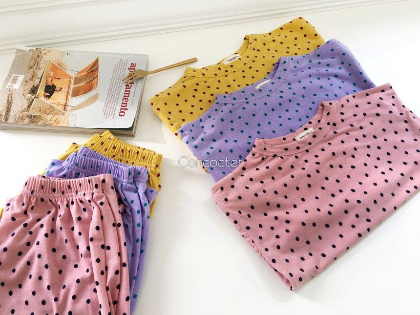 CONCOCTER - Korean Children Fashion - #Kfashion4kids - Dot Loungwear
