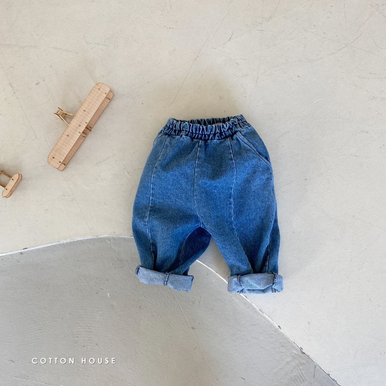 COTTON HOUSE - Korean Children Fashion - #Kfashion4kids - Slit Denim Pants - 4